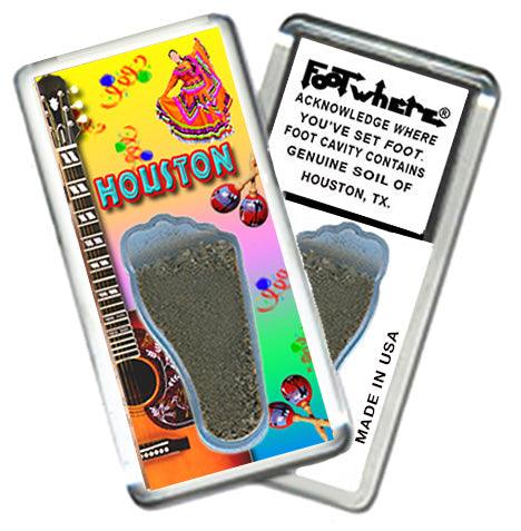Houston FootWhere® Souvenir Fridge Magnets. 6 Piece Set. Made in USA - FootWhere® Souvenir Shop