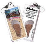 Load image into Gallery viewer, Hot Springs FootWhere® Souvenir Zipper-Pulls. 6 Piece Set. Made in USA - FootWhere® Souvenir Shop