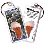 Load image into Gallery viewer, Jackson, MS FootWhere Souvenir Keychain. Made in USA-FootWhere Souvenirs