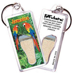 Load image into Gallery viewer, Jamaica FootWhere® Souvenir Keychain. Made in USA-FootWhere® Souvenirs