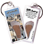 Load image into Gallery viewer, Jerusalem FootWhere® Souvenir Keychain. Made in USA-FootWhere® Souvenirs