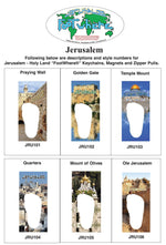 Load image into Gallery viewer, Jerusalem FootWhere® Souvenir Zipper-Pull. Made in USA-FootWhere® Souvenirs