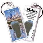 Load image into Gallery viewer, Kansas City FootWhere® Souvenir Keychain. Made in USA-FootWhere® Souvenirs