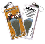 Load image into Gallery viewer, Kansas City FootWhere® Souvenir Zipper-Pull. Made in USA-FootWhere® Souvenirs
