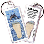 Load image into Gallery viewer, Key West, FL FootWhere® Souvenir Keychain. Made in USA-FootWhere® Souvenirs