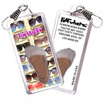 Load image into Gallery viewer, Los Angeles FootWhere® Souvenir Zipper-Pull. Made in USA-FootWhere® Souvenirs