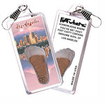 Load image into Gallery viewer, Los Angeles FootWhere® Souvenir Zipper-Pull. Made in USA-FootWhere® Souvenirs