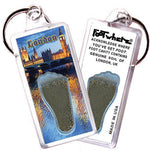 Load image into Gallery viewer, London, UK FootWhere® Souvenir Key Chain. Made in USA-FootWhere® Souvenirs