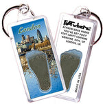 Load image into Gallery viewer, London, UK FootWhere® Souvenir Zipper-Pull. Made in USA-FootWhere® Souvenirs