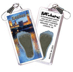 Load image into Gallery viewer, London, UK FootWhere® Souvenir Zipper-Pull. Made in USA-FootWhere® Souvenirs