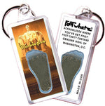 Load image into Gallery viewer, Washington, D.C. FootWhere® Souvenir Keychains. 6 Piece Set. Made in USA - FootWhere® Souvenir Shop
