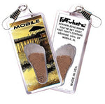 Load image into Gallery viewer, Mobile, AL FootWhere® Souvenir Zipper-Pull. Made in USA-FootWhere® Souvenirs