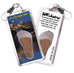 Load image into Gallery viewer, Manchester FootWhere® Souvenir Zipper-Pull. Made in USA-FootWhere® Souvenirs