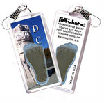 Load image into Gallery viewer, Washington, D.C. FootWhere® Souvenir Zipper-Pull. Made in USA-FootWhere® Souvenirs