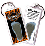 Load image into Gallery viewer, Milwaukee FootWhere® Souvenir Keychains. 6 Piece Set. Made in USA - FootWhere® Souvenir Shop