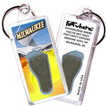 Load image into Gallery viewer, Milwaukee FootWhere® Souvenir Keychains. 6 Piece Set. Made in USA - FootWhere® Souvenir Shop