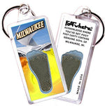 Load image into Gallery viewer, Milwaukee FootWhere® Souvenir Keychain. Made in USA-FootWhere® Souvenirs