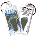 Load image into Gallery viewer, Minneapolis FootWhere® Souvenir Keychains. 6 Piece Set. Made in USA-FootWhere® Souvenirs