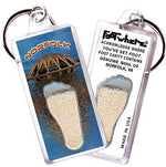Load image into Gallery viewer, Norfolk FootWhere® Souvenir Keychain. Made in USA-FootWhere® Souvenirs