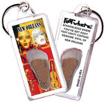 Load image into Gallery viewer, New Orleans FootWhere® Souvenir Keychain. Made in USA-FootWhere® Souvenirs