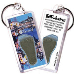 Load image into Gallery viewer, Oakland FootWhere® Souvenir Keychain. Made in USA-FootWhere® Souvenirs