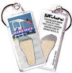 Load image into Gallery viewer, Orange Beach FootWhere® Souvenir Keychain. Made in USA - FootWhere® Souvenir Shop