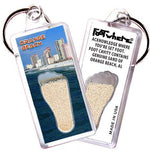 Load image into Gallery viewer, Orange Beach FootWhere® Souvenir Keychains. 6 Piece Set. Made in USA - FootWhere® Souvenir Shop