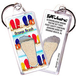 Load image into Gallery viewer, Orange Beach FootWhere® Souvenir Keychain. Made in USA - FootWhere® Souvenir Shop
