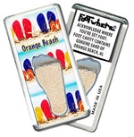 Load image into Gallery viewer, Orange Beach FootWhere® Souvenir Fridge Magnets. 6 Piece Set. Made in USA - FootWhere® Souvenir Shop
