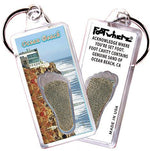 Load image into Gallery viewer, Ocean Beach FootWhere® Souvenir Keychain. Made in USA-FootWhere® Souvenirs