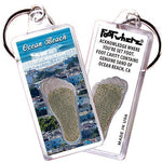 Load image into Gallery viewer, Ocean Beach FootWhere® Souvenir Keychains. 6 Piece Set. Made in USA-FootWhere® Souvenirs