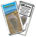 Load image into Gallery viewer, Ocean Beach FootWhere® Souvenir Fridge Magnets. 6 Piece Set. Made in USA-FootWhere® Souvenirs