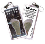 Load image into Gallery viewer, Ocean Beach FootWhere® Souvenir Zipper-Pulls. 6 Piece Set. Made in USA-FootWhere® Souvenirs