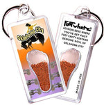 Load image into Gallery viewer, Oklahoma City FootWhere® Souvenir Keychain. Made in USA-FootWhere® Souvenirs