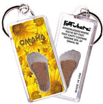 Load image into Gallery viewer, Omaha FootWhere® Souvenir Keychain. Made in USA-FootWhere® Souvenirs