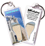 Load image into Gallery viewer, Palm Beach, FL FootWhere® Souvenir Key Chain. Made in USA-FootWhere® Souvenirs