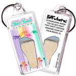 Load image into Gallery viewer, Palm Beach, FL FootWhere® Souvenir Key Chain. Made in USA-FootWhere® Souvenirs
