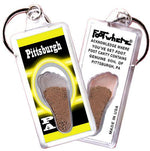 Load image into Gallery viewer, Pittsburgh FootWhere® Souvenir Keychains. 6 Piece Set. Made in USA - FootWhere® Souvenir Shop