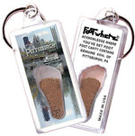 Load image into Gallery viewer, Pittsburgh FootWhere® Souvenir Keychains. 6 Piece Set. Made in USA - FootWhere® Souvenir Shop
