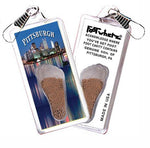 Load image into Gallery viewer, Pittsburgh FootWhere® Souvenir Zipper-Pulls. 6 Piece Set. Made in USA - FootWhere® Souvenir Shop