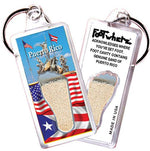 Load image into Gallery viewer, Puerto Rico FootWhere® Souvenir Keychains. 6 Piece Set. Made in USA - FootWhere® Souvenir Shop