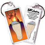 Load image into Gallery viewer, Puerto Rico FootWhere® Souvenir Keychains. 6 Piece Set. Made in USA - FootWhere® Souvenir Shop