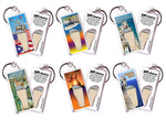 Load image into Gallery viewer, Puerto Rico FootWhere® Souvenir Keychains. 6 Piece Set. Made in USA - FootWhere® Souvenir Shop