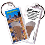 Load image into Gallery viewer, Rochester FootWhere® Souvenir Keychains. 6 Piece Set. Made in USA-FootWhere® Souvenirs
