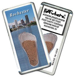 Load image into Gallery viewer, Rochester, NY FootWhere® Souvenir Magnet. Made in USA-FootWhere® Souvenirs