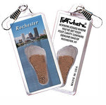 Load image into Gallery viewer, Rochester, NY FootWhere® Souvenir Zipper-Pull. Made in USA-FootWhere® Souvenirs