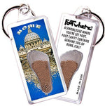 Load image into Gallery viewer, Rome, Italy FootWhere® Souvenir Keychain. Made in USA-FootWhere® Souvenirs
