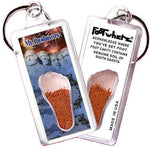 Load image into Gallery viewer, Mt. Rushmore FootWhere® Souvenir Key Chain. Made in USA-FootWhere® Souvenirs