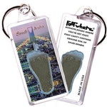 Load image into Gallery viewer, Saudi Arabia FootWhere® Souvenir Key Chain. Made in USA-FootWhere® Souvenirs