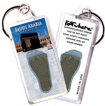 Load image into Gallery viewer, Saudi Arabia FootWhere® Souvenir Keychains. 6 Piece Set. Made in USA - FootWhere® Souvenir Shop